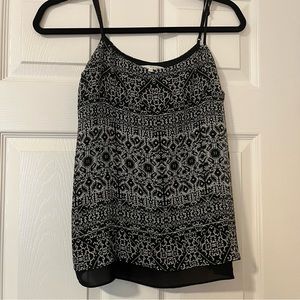 Black & White Patterned Tank Top Size S